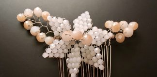 5 accesorii hand-made pe care miresele le vor in 2021 Agrafa de păr Ilinca - accesorii hand-made de nuntă