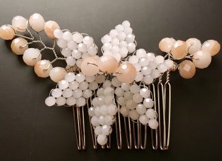 5 accesorii hand-made pe care miresele le vor in 2021 Agrafa de păr Ilinca - accesorii hand-made de nuntă